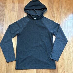 Vans long sleeve, waffle, knit tee, two-tone gray